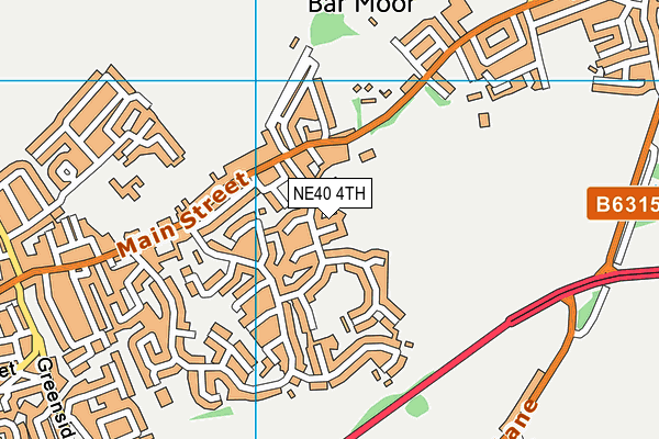 Barmoor map (NE40 4TH) - OS VectorMap District (Ordnance Survey)