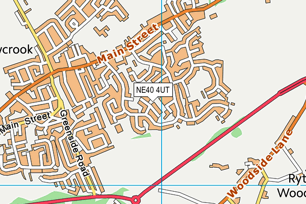 NE40 4UT map - OS VectorMap District (Ordnance Survey)