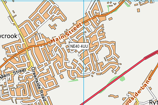 NE40 4UU map - OS VectorMap District (Ordnance Survey)