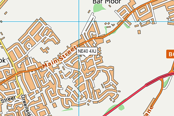 NE40 4XJ map - OS VectorMap District (Ordnance Survey)