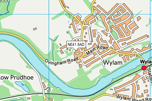 NE41 8AD map - OS VectorMap District (Ordnance Survey)