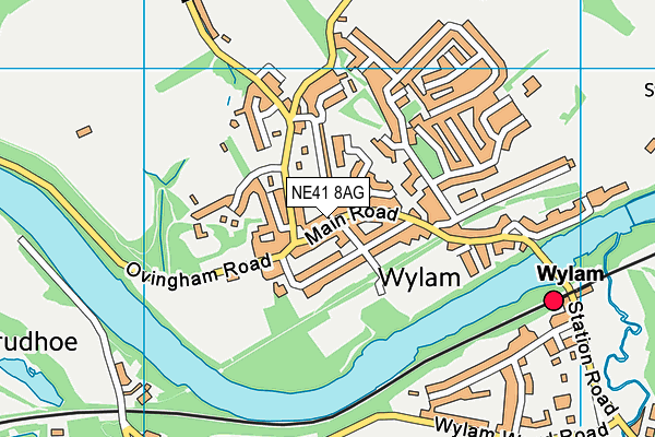 NE41 8AG map - OS VectorMap District (Ordnance Survey)