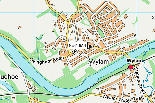 NE41 8AH map - OS VectorMap District (Ordnance Survey)