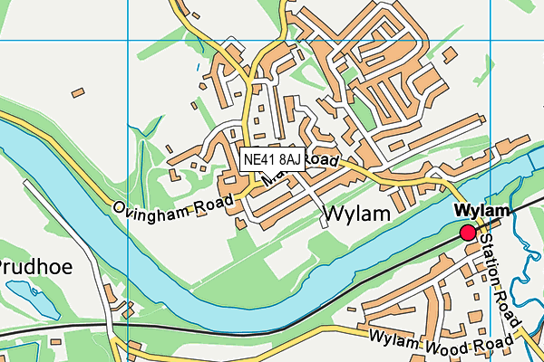 NE41 8AJ map - OS VectorMap District (Ordnance Survey)