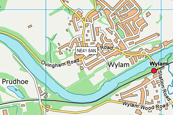 NE41 8AN map - OS VectorMap District (Ordnance Survey)