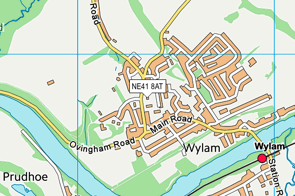 NE41 8AT map - OS VectorMap District (Ordnance Survey)