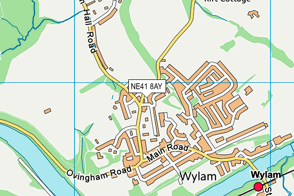 NE41 8AY map - OS VectorMap District (Ordnance Survey)