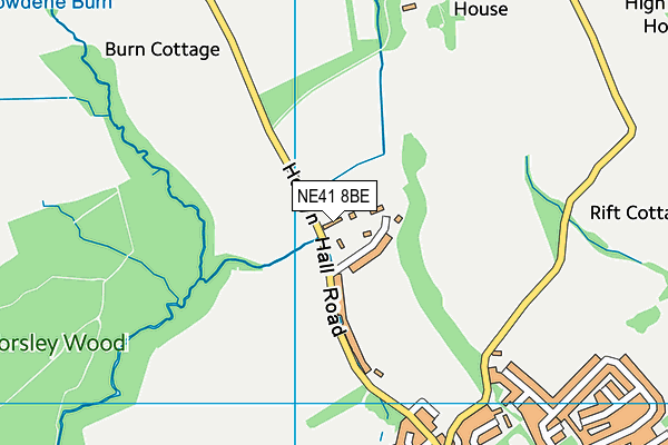 NE41 8BE map - OS VectorMap District (Ordnance Survey)