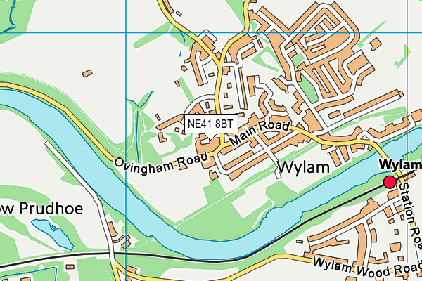 NE41 8BT map - OS VectorMap District (Ordnance Survey)