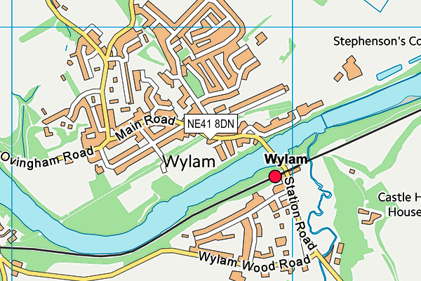 Wylam Jubilee Field map (NE41 8DN) - OS VectorMap District (Ordnance Survey)