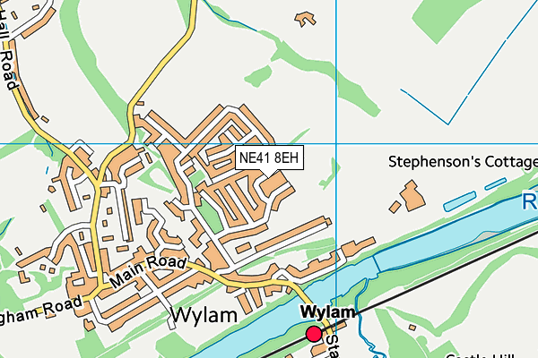 Wylam First School map (NE41 8EH) - OS VectorMap District (Ordnance Survey)