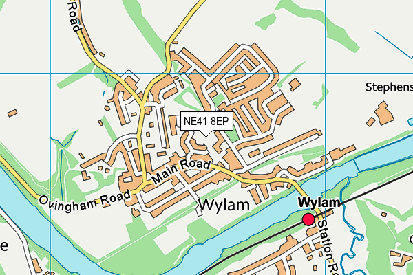 NE41 8EP map - OS VectorMap District (Ordnance Survey)