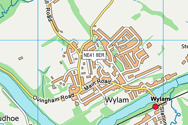 NE41 8ER map - OS VectorMap District (Ordnance Survey)