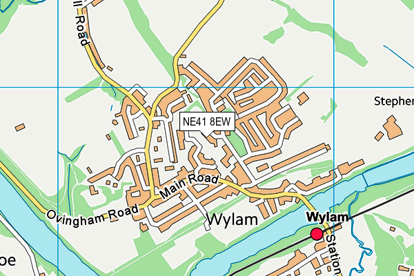 NE41 8EW map - OS VectorMap District (Ordnance Survey)