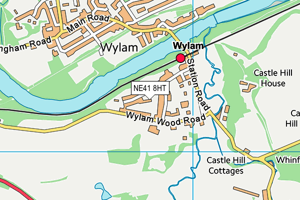Wylam Tennis Club map (NE41 8HT) - OS VectorMap District (Ordnance Survey)
