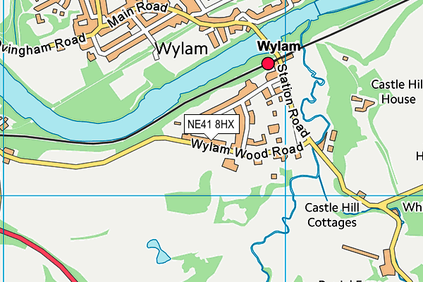 NE41 8HX map - OS VectorMap District (Ordnance Survey)