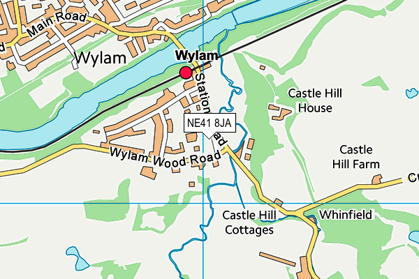 NE41 8JA map - OS VectorMap District (Ordnance Survey)
