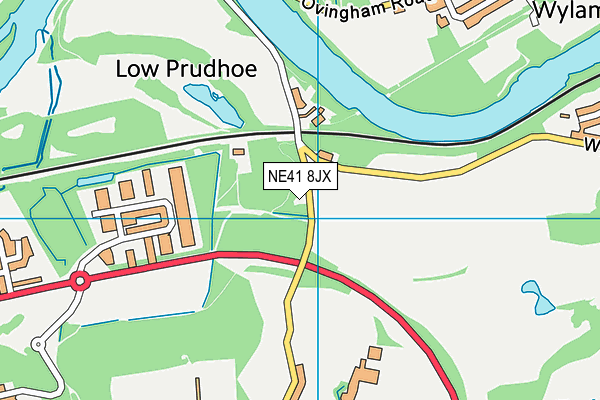 NE41 8JX map - OS VectorMap District (Ordnance Survey)