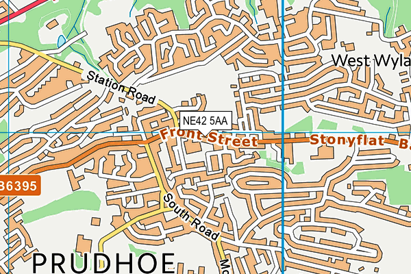 Map of GLORIA RESTAURANT (PRUDHOE) LTD at district scale