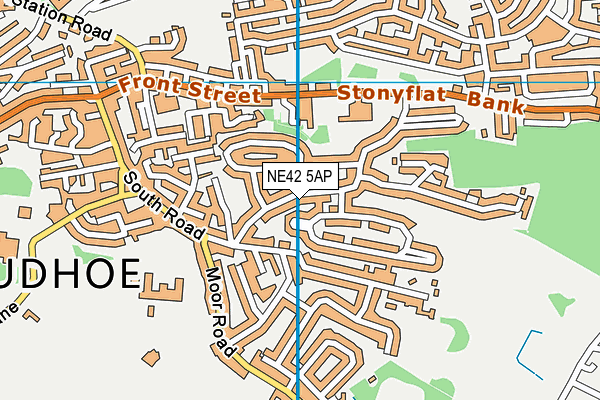 NE42 5AP map - OS VectorMap District (Ordnance Survey)