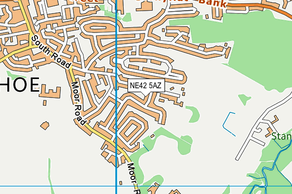 NE42 5AZ map - OS VectorMap District (Ordnance Survey)