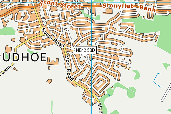 NE42 5BD map - OS VectorMap District (Ordnance Survey)