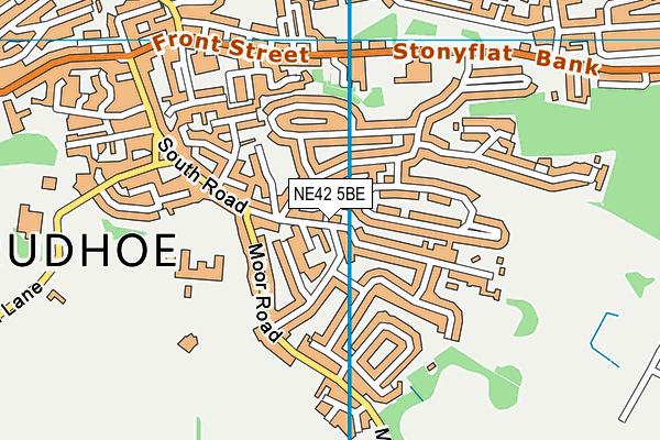 NE42 5BE map - OS VectorMap District (Ordnance Survey)