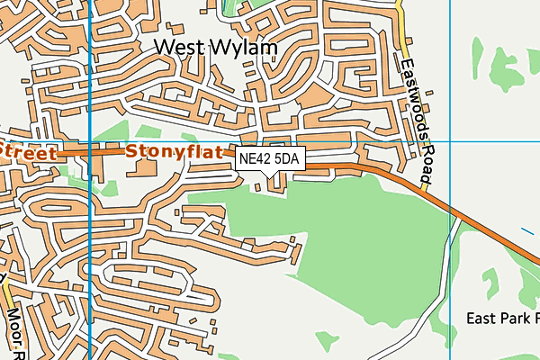 NE42 5DA map - OS VectorMap District (Ordnance Survey)