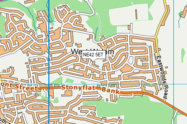 NE42 5ET map - OS VectorMap District (Ordnance Survey)