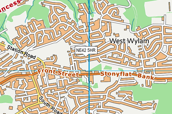 NE42 5HR map - OS VectorMap District (Ordnance Survey)