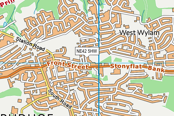 NE42 5HW map - OS VectorMap District (Ordnance Survey)