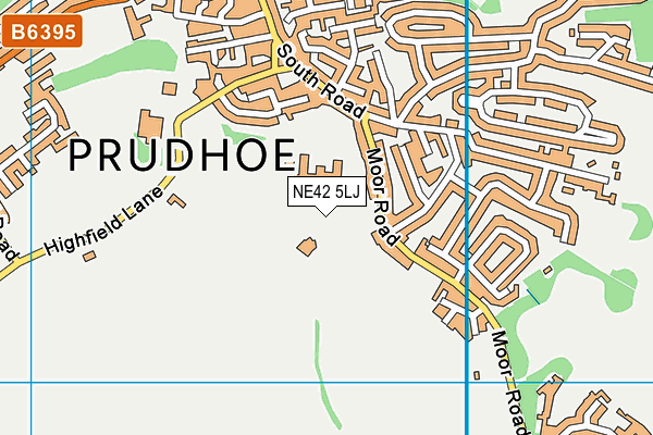 Prudhoe Football And Sports Centre map (NE42 5LJ) - OS VectorMap District (Ordnance Survey)