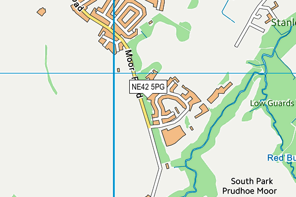 NE42 5PG map - OS VectorMap District (Ordnance Survey)