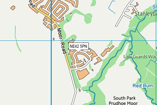 NE42 5PN map - OS VectorMap District (Ordnance Survey)