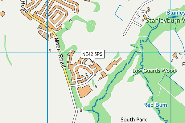 NE42 5PS map - OS VectorMap District (Ordnance Survey)