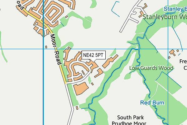 NE42 5PT map - OS VectorMap District (Ordnance Survey)