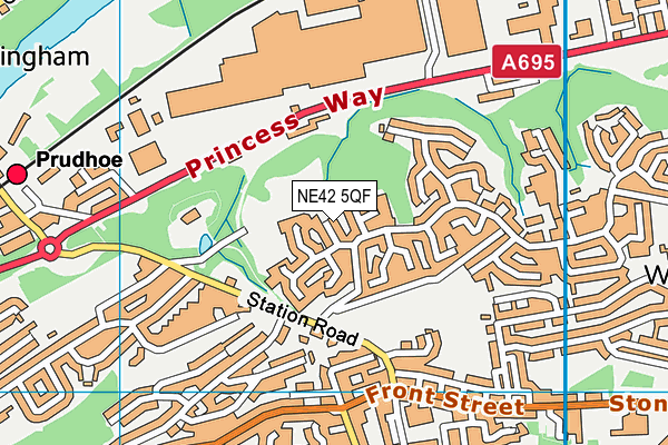 NE42 5QF map - OS VectorMap District (Ordnance Survey)