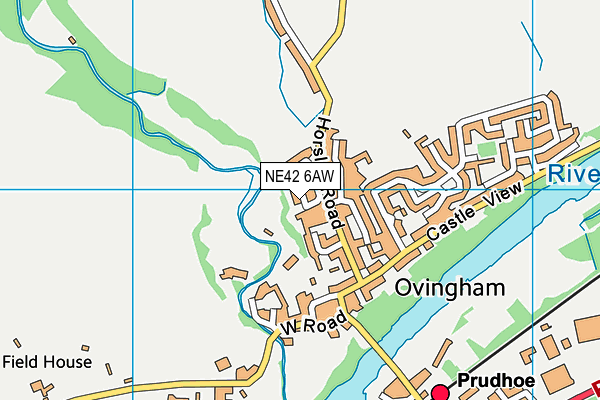 NE42 6AW map - OS VectorMap District (Ordnance Survey)