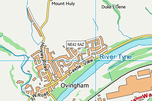 Ovingham Playing Field map (NE42 6AZ) - OS VectorMap District (Ordnance Survey)