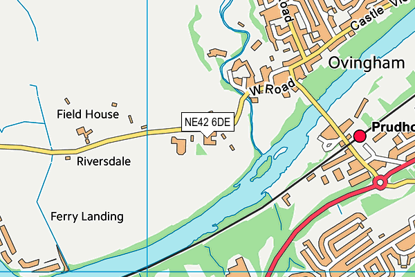 Ovingham Middle School map (NE42 6DE) - OS VectorMap District (Ordnance Survey)
