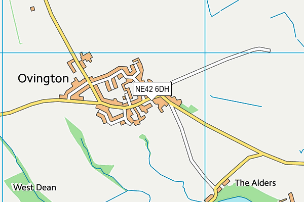NE42 6DH map - OS VectorMap District (Ordnance Survey)