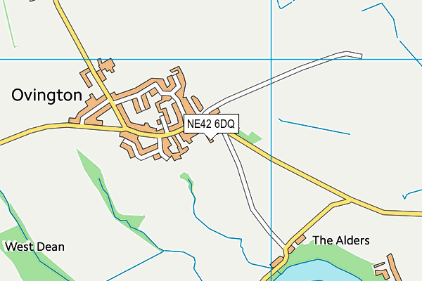NE42 6DQ map - OS VectorMap District (Ordnance Survey)