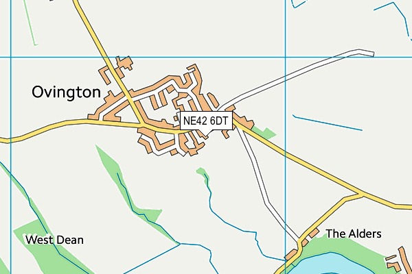 NE42 6DT map - OS VectorMap District (Ordnance Survey)