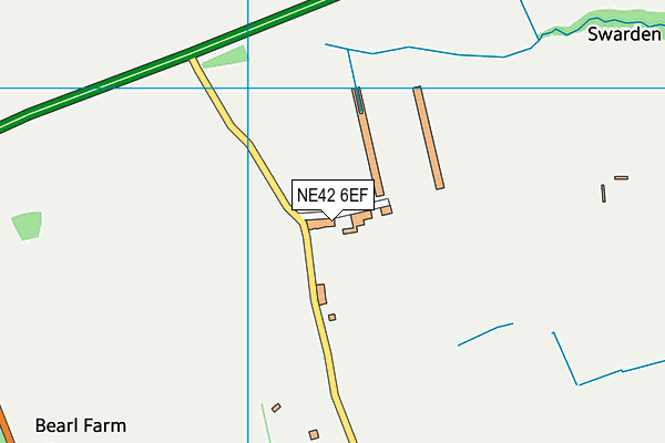 NE42 6EF map - OS VectorMap District (Ordnance Survey)
