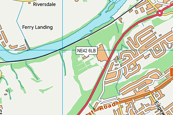 NE42 6LB map - OS VectorMap District (Ordnance Survey)