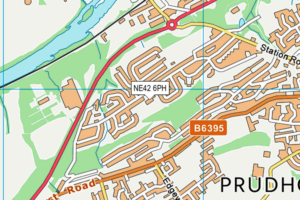NE42 6PH map - OS VectorMap District (Ordnance Survey)