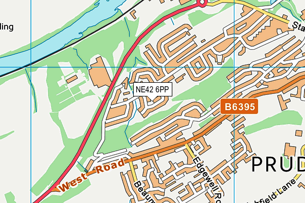 NE42 6PP map - OS VectorMap District (Ordnance Survey)