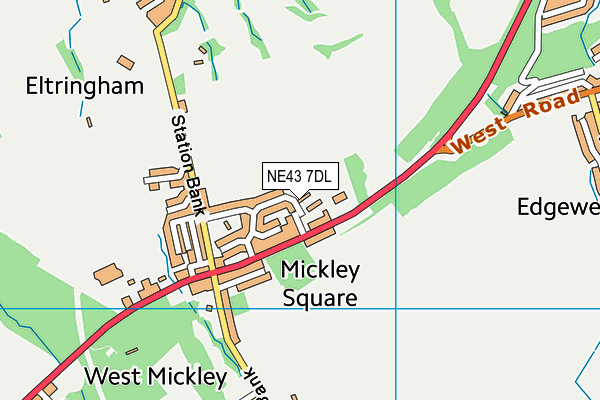 Mickley Football Ground map (NE43 7DL) - OS VectorMap District (Ordnance Survey)