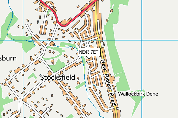 NE43 7ET map - OS VectorMap District (Ordnance Survey)