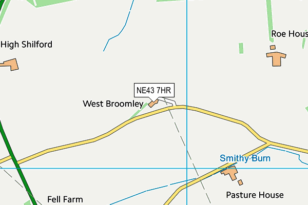 NE43 7HR map - OS VectorMap District (Ordnance Survey)